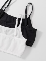 набор майка-топ  для девочки  К 1197-2уп/белый,черный