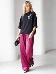 Футболка из тонкого эластичного футера со шнуром внизу  D49.095 (123598)