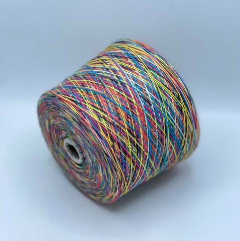 Бобинная пряжа, Calzeteria, 400м. 75% Меринос, 25% Полиамид,Арлекин, 37581
