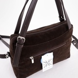 Сумка Саломея 364 эко-замша кофе