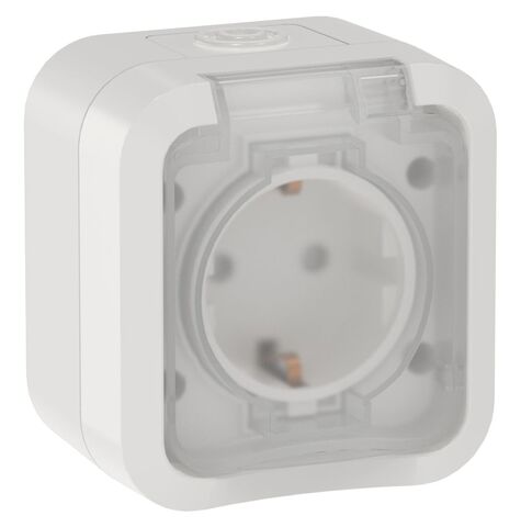 TORS Розетка 1-я с з/к кр. 16А IP55 TS320 белый IEK