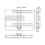 Полотенцесушитель водяной Terminus Диана П7 100x560
