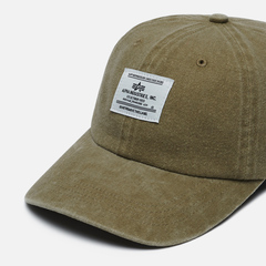 Бейсболка Alpha Industries Battlewash Cap Olive (Зеленая)