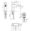 Lemark LM7208BG Смеситель для биде с донным клапаном клик-клак, высота излива 10 см, длина 13 см, латунь/брашированное светлое золото
