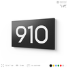 Номер на дверь 910, табличка на дверь для офиса, квартиры, кабинета, аудитории, склада, черная 120х70 мм, Айдентика Технолоджи