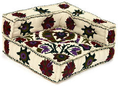 Модуль мягкий угловой Secret De Maison MAHARAJA (mod. 10235) cotton canvas sujani, белый с цветами