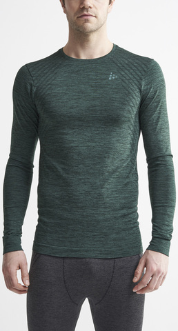Утеплённая беговая рубашка Craft Fuseknit Comfort Green мужская