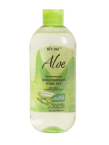 Aloe Увлажняющая мицеллярная вода 3в1 для лица и кожи вокруг глаз 400 мл. Витекс