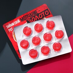 Леденцы «Молчание-золото», вкус: земляника, 32 г.