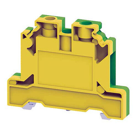 Клемма заземления на DIN-рейку с винтовыми зажимами для проводника до 6 мм.кв.
