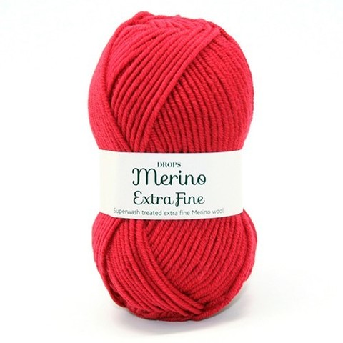 Пряжа Drops Merino Extra Fine 11 красный