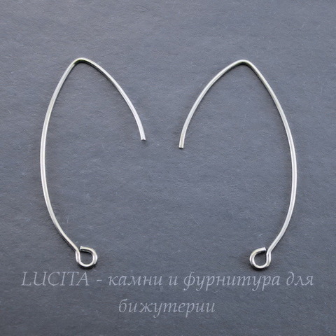 Швензы - крючки Длинные, 35х19 мм (цвет - платина), пара