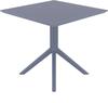 Стол пластиковый, Siesta Contract Sky Table 80, темно-серый