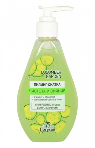Флоресан CUCUMBER GARDEN Пилинг-скатка с экстрактом огурца и AHA -кислотами, 150мл Ф-553