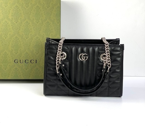 Маленькая сумка-тоут Gucci GG Marmont черный