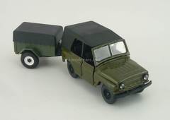 UAZ-469 with trailer khaki Agat Mossar Tantal 1:43