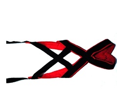 Шлейка для вейтпуллинга, цвет чёрная с красным (стандарт, классика)