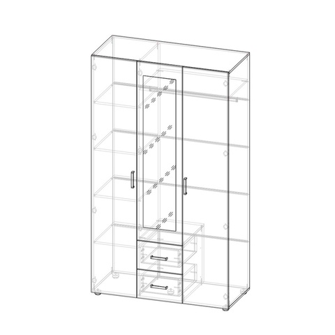 Шкаф 3х створчатый 