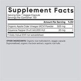 Яблочный уксус с кайенским перцем 500 мг, Apple Cider Vinegar 500 mg, Sports Research, 120 капсул 2