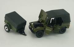 UAZ-469 with trailer khaki Agat Mossar Tantal 1:43