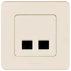 INSPIRIA Розетка 2хRJ45 6 UTP слоновая кость 673841