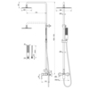 Lemark LM7260BG Душевая система с верхним душем 30х20 см, регулируемая высота 1~1,7м, латунь/брашированное светлое золото