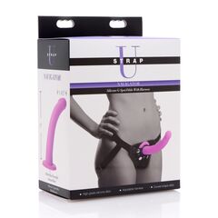 Лиловый поясной страпон Navigator Silicone G-Spot Dildo with Harness - 17,8 см. - 