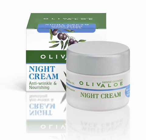 Ночной питательный крем от морщин для всех типов кожи лица OlivAloe 40 мл