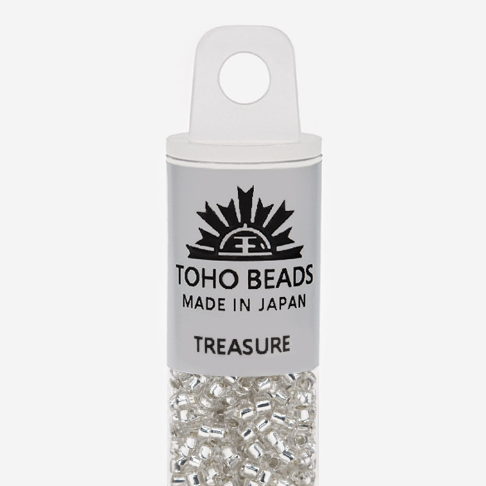 Японский бисер TOHO Treasure (№PF21), с внутренним серебрением, прозрачный