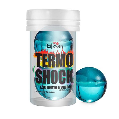 Интимный гель Termo Shock Hot Ball с разогревающе-покалывающим эффектом (2 шарика по 3 гр.) - HotFlowers HC272