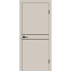 Купить Межкомнатная дверь ПЭТ Альтекс-3 светлый мокко кромка Al чёрная