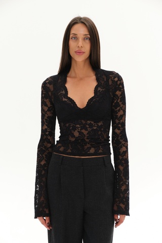 Лонгслив SEXY LACE | Черный