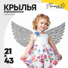 
          костюм 21 х 43 крылья ангелочек карнавальные (серебро)