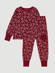 Пижама Mjölk Снежные веточки, на манжетах