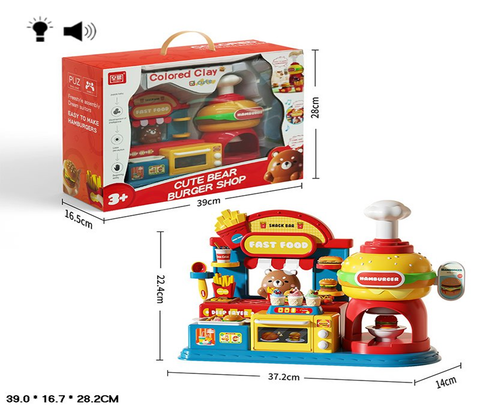 Пластилин станция фаст-фуд муз+пресс 38*23