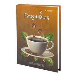 
          Ежедневник недатированный, А5, Alingar, 7БЦ, глянцевая ламинация, линия, 136 л, "Чашечка кофе"