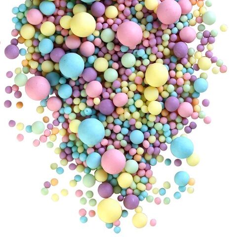 Воздушный рис в цветной кондитерской глазури, голубое, желтое, розовое, изумруд, сиреневое микс, 50 г