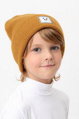 шапка  для мальчика  КВ 20397/ш/горчица