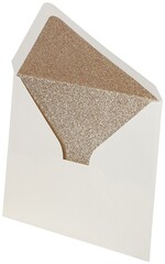 Конверт бумажный, с глиттером, Розовое золото/Белый, 120 г, 13,8*19,6 см, 5 шт.