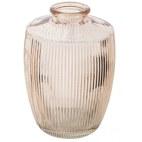 Ваза стеклянная (Высота 12,5 см) - Розовый