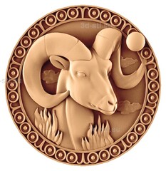 Силиконовый молд Знак зодиака Козерог 3 см