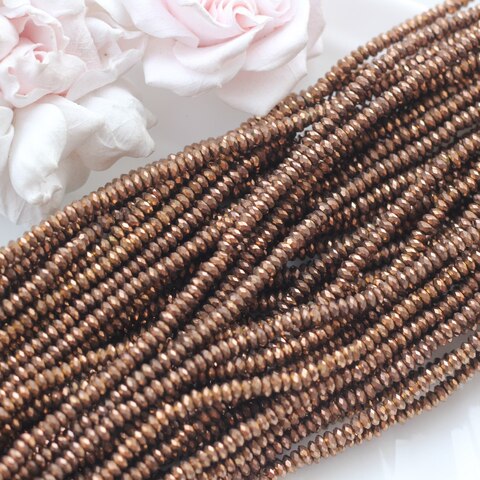 Гематин гематит, граненый рондель, 5*2 мм, шоколад, 1 нить, ГМ057