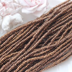 Гематин гематит, граненый рондель, 5*2 мм, шоколад, 1 нить, ГМ057