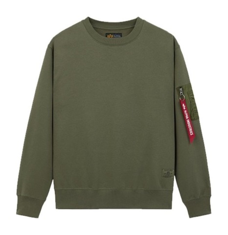Свитшот Alpha Industries Utility Pocket Crewneck OG-107 (Зеленый)