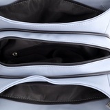 Сумка Саломея 203 гладкий серо-голубой + черный