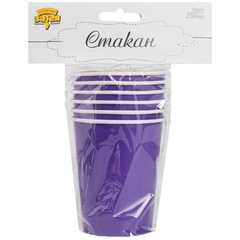 Стакан фиолетовый 250мл 6шт