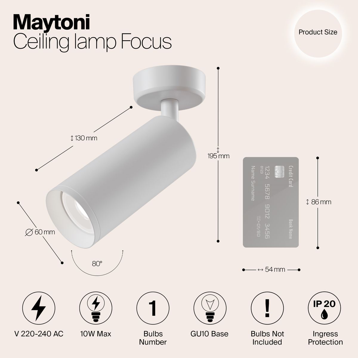 Спот Maytoni Focus C017CW-01W