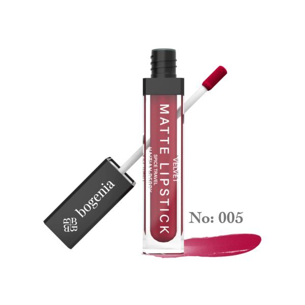 Bogenia BG720 Помада для губ матовая "Velvet Matte Lipstick" тон 005,гаитянская ягода  8 мл