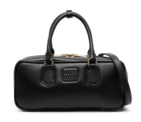 Кожаная сумка Miu Miu Arcadie черный