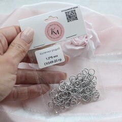 Колечки 1,2*8 мм соединительные родий 20 гр, СК049-20 гр